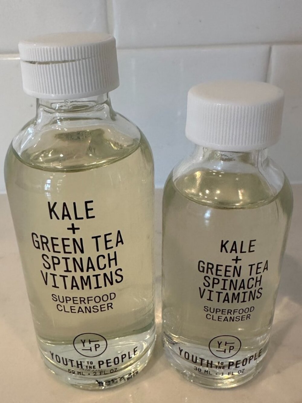 2 Youth to the People Kale + Green Tea Vitamin Superfood Cleanser 1 Fl Oz & 2Fl